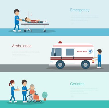 Düz dizayn vektör illüstrasyonları