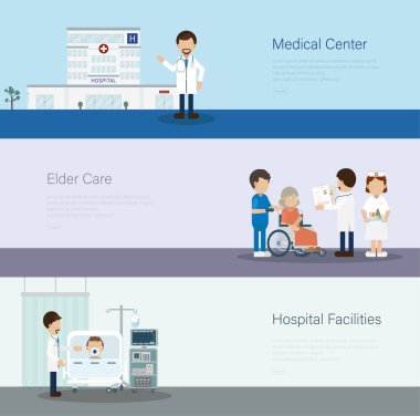 Düz dizayn vektör illüstrasyonları