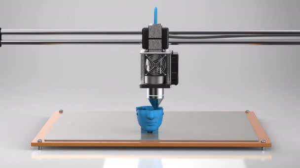 Redare Imprimanta Imprimare Robot Model Imagini — Videoclip de stoc