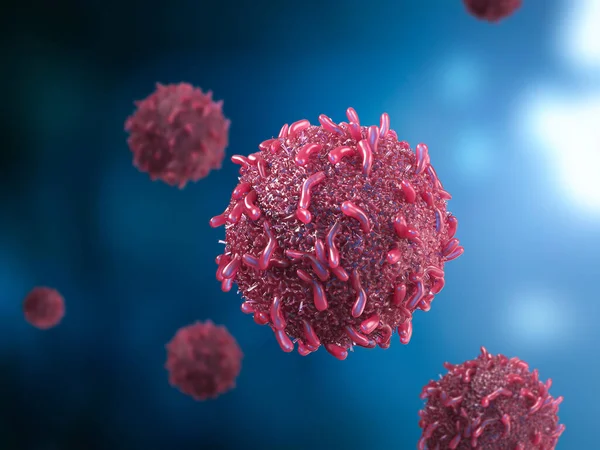 Rendering Red Cancer Cell Blood — Stock Photo, Image