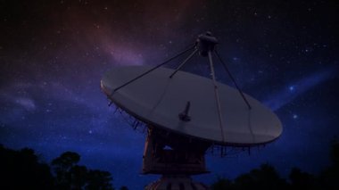 dış uzayı olan uydu anteni