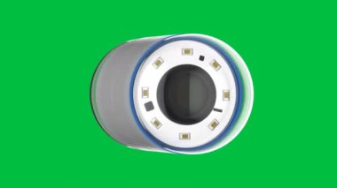 3d hazırlama kapsülü endoskopisi yeşil ekran 4k görüntülerinde izole edildi
