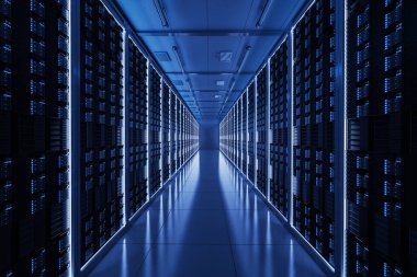 3d sunucu odası ya da veri merkezi