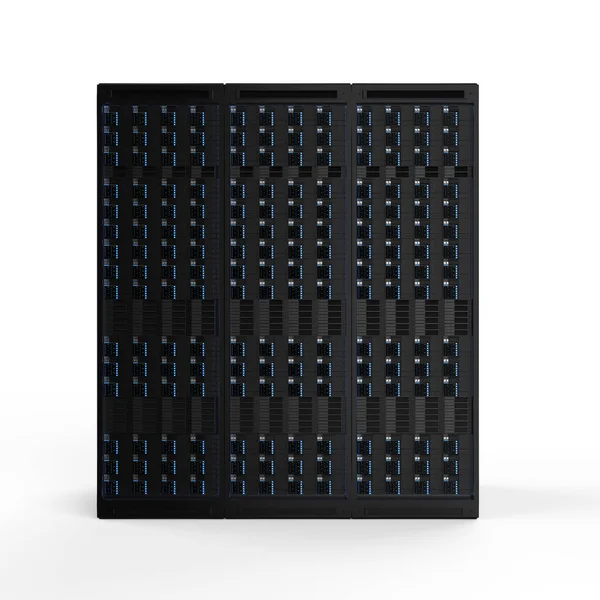 Rendering Server Computer Auf Weißem Hintergrund — Stockfoto