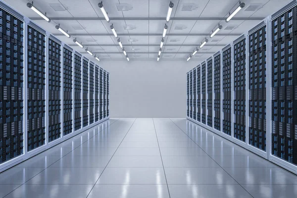 Rendering Server Room Data Center — Stock Photo, Image