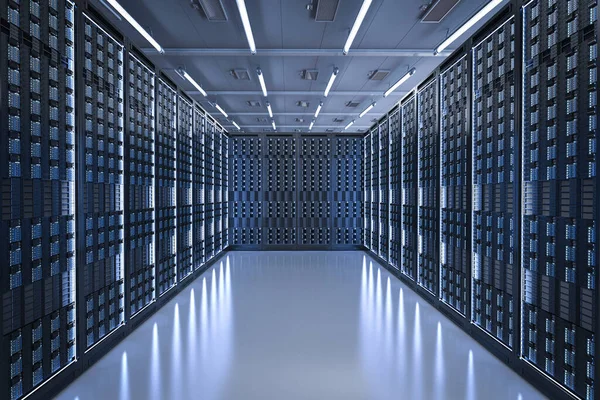 Rendering Serverraum Oder Rechenzentrum — Stockfoto