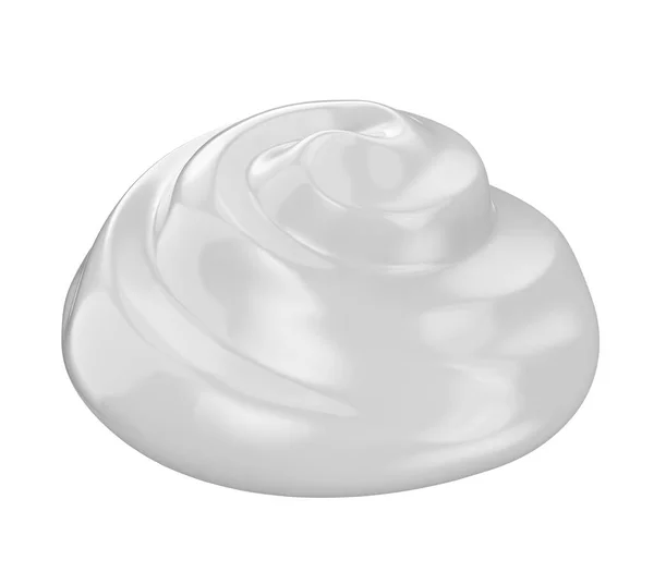 3D渲染白色化妆品霜隔离在白色上 — 图库照片