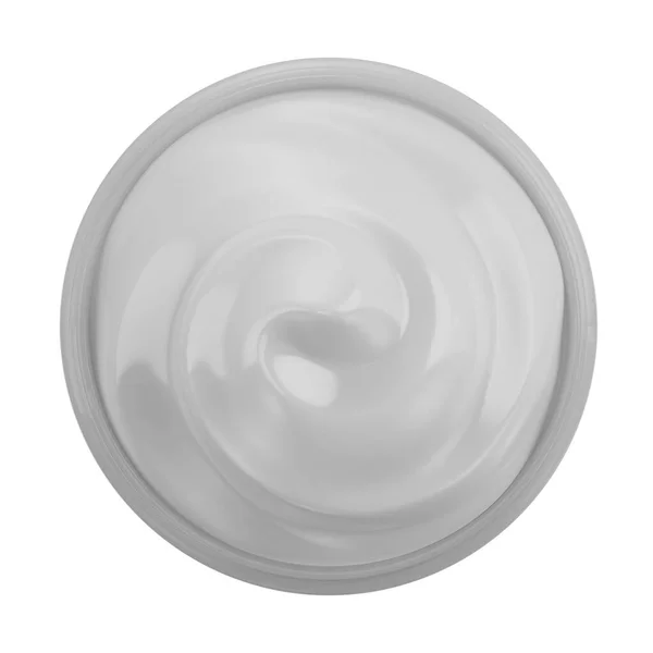 三维在罐子或容器顶部视图中渲染化妆品霜 — 图库照片