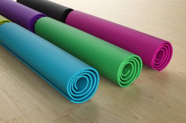 3D rengarenk yoga minderleri döşeme