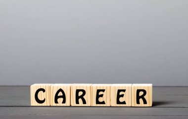 Kelime ile küp blok ongray arka plan kariyer ve metniniz için alan Kopyala