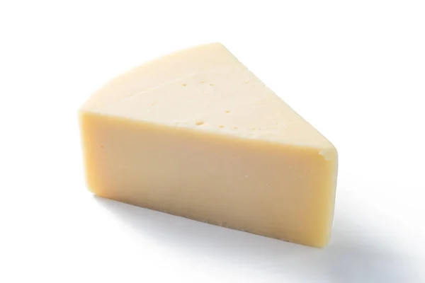 Segment Plátek Sýr Kola Izolované Bílém Pozadí — Stock fotografie
