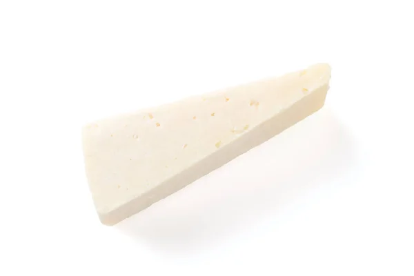 Köstlicher Schafskäse Dreiecken Auf Weißem Hintergrund Draufsicht — Stockfoto