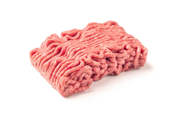 Kıyılmış et, domuz, sığır eti, forcemeat, kırpma yolu, izole üzerinde beyaz arka plan