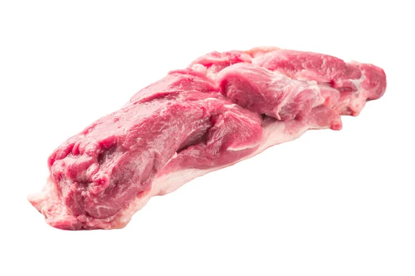 Fresh Organic Pork Meat Raw Pork Fillet Isolated White Background — Stock Photo, Image