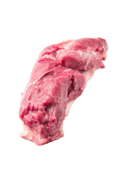 Carne Porco Orgânica Fresca Filé Porco Cru Isolado Sobre Fundo — Fotografia de Stock