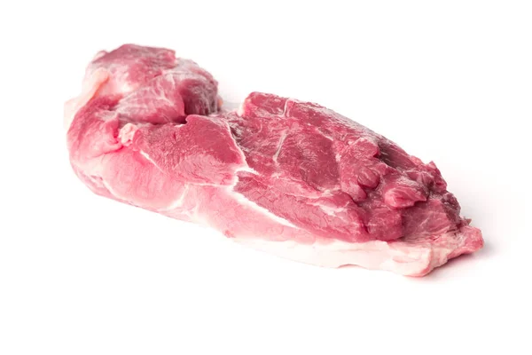 Свежее Органическое Мясо Свинины Сырое Свиное Филе Изолированный Белом Фоне — стоковое фото