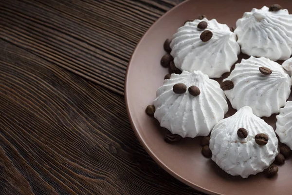 Torte Marshmallow Fatte Casa Base Ingredienti Naturali Una Superficie Legno — Foto Stock
