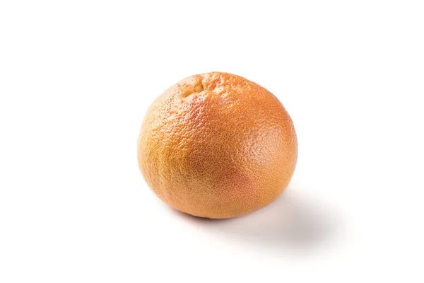 Egy Friss Grapefruit Elszigetelt Fehér Background Vágógörbével Árnyéka — Stock Fotó