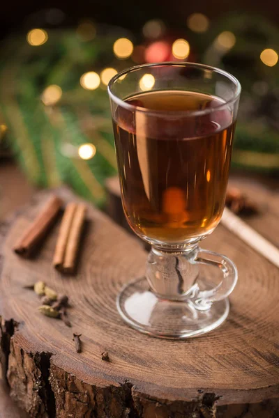 Christmas Thanksgiving Mulled Apple Cider Spices Cinnamon Sticks Cloves Anise — Stock Photo, Image