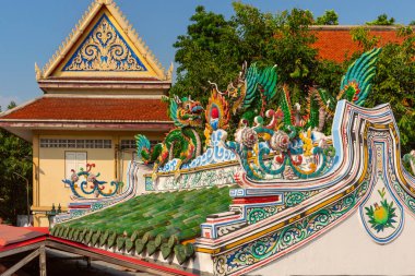 Bangkok, Bangkok, Wat Ratchaburana Tha ünlü tapınağı çatı