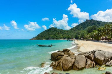 Tayland körfezideniz kıyısında plaj ile Amazing koy