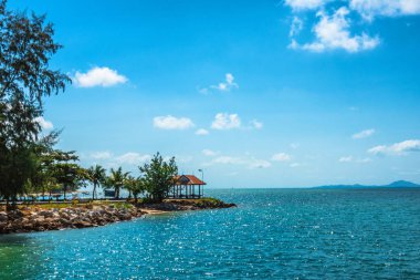 Ada Koh Phangan güzel tropikal plaj, Tayland