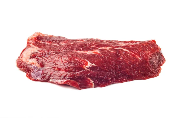 Crude raw rib eye steak  meat on a white backgrounds — Stock Photo, Image