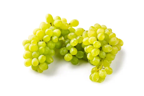 Fresh green grapes isolated on white background — Stock Photo, Image