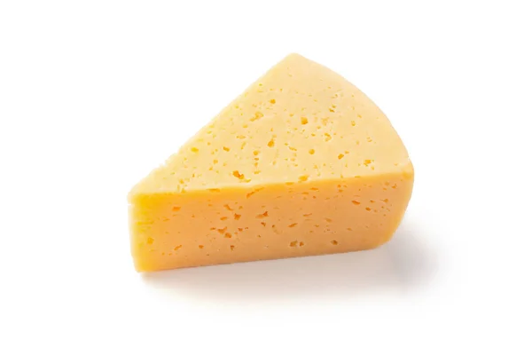 Szelet Gouda fehér alapon — Stock Fotó