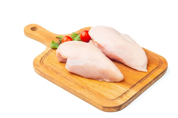 Poitrine de poulet crue à l'aneth prête à cuire — Photo