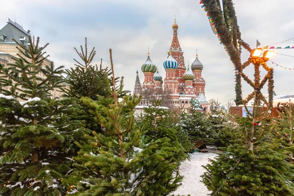 圣诞村公正俄罗斯莫斯科红场 — 图库照片