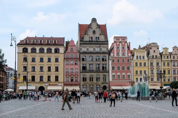 Staré Náměstí Poznani Poznaň Polsko Prosince 2014 Barevné Starých Činžovních — Stock fotografie
