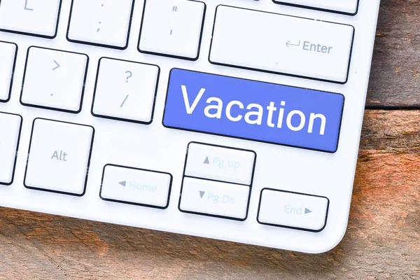 Vakantie Toets Het Toetsenbord Van Computer Vergrote Weergave — Stockfoto