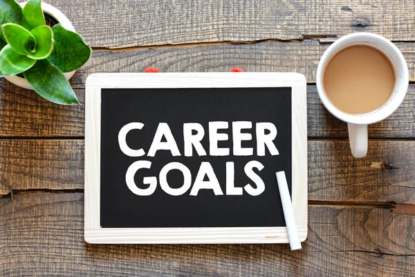 Career goals text concept