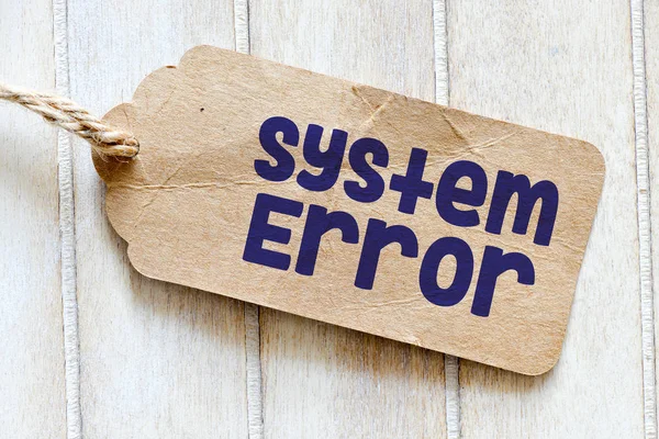 Concetto Parola System Error — Foto Stock