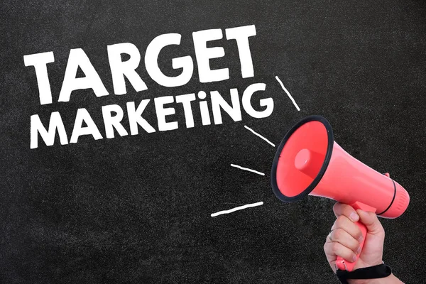 TARGET MARKETING with loudspeaker in the hand