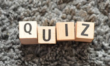 Ahşap küpleri kelime Quiz şekillendirme