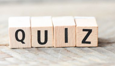 Ahşap küpleri kelime Quiz şekillendirme