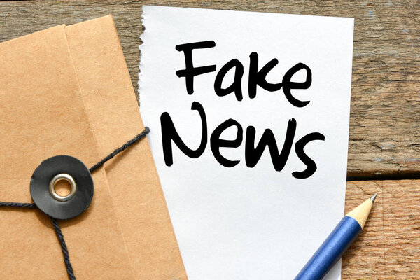 Fake news text concept
