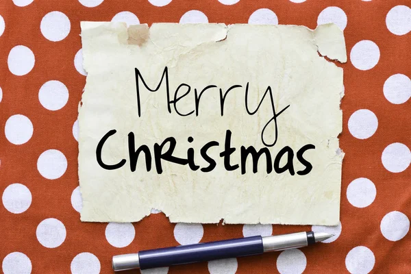 Merry Christmas Inscription Aged Paper — Stock Photo, Image