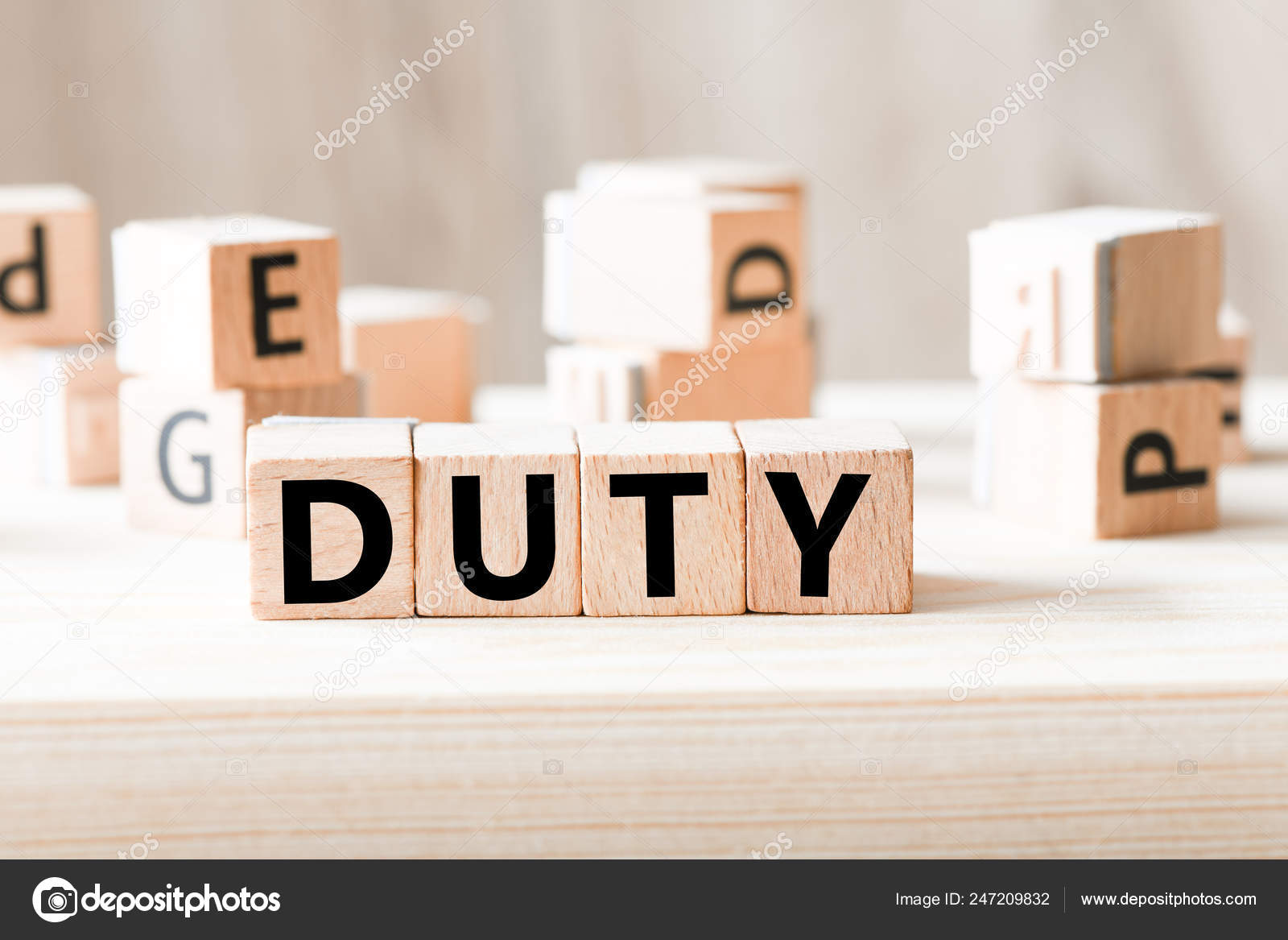 Duty Word Written Wooden Cube Stock Photo by ©roobcio 247209832