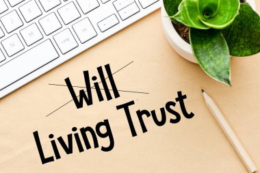 Will or Living Trust  clipart
