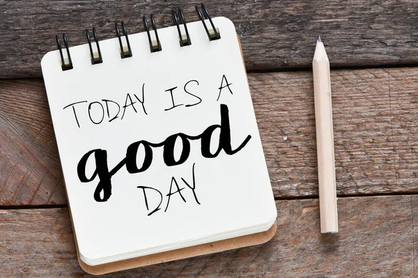 Notepad Text Today Good Day — Stock Photo, Image