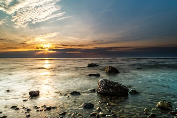 Рассвет Закат Над Балтийским Морем — стоковое фото