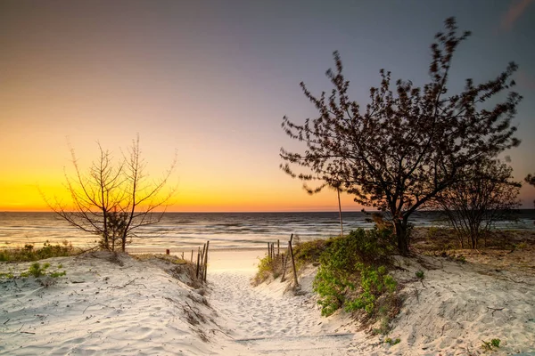 Belo Nascer Sol Pôr Sol Sobre Mar Báltico — Fotografia de Stock