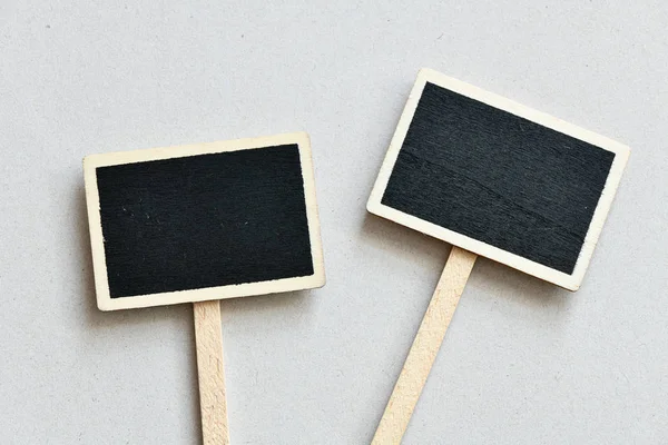 Two Empty Chalkboards Copy Space White Background — Stock Photo, Image