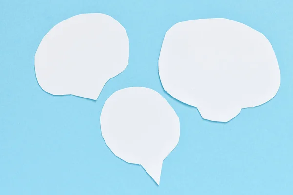 White Speech Bubbles Blue Background — Stock Photo, Image