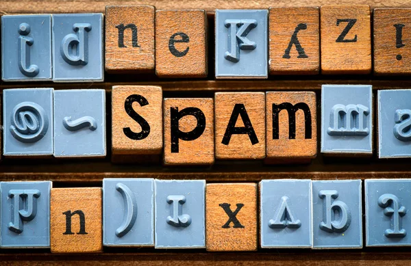 Alphabet Buchstaben Und Singt Spam — Stockfoto