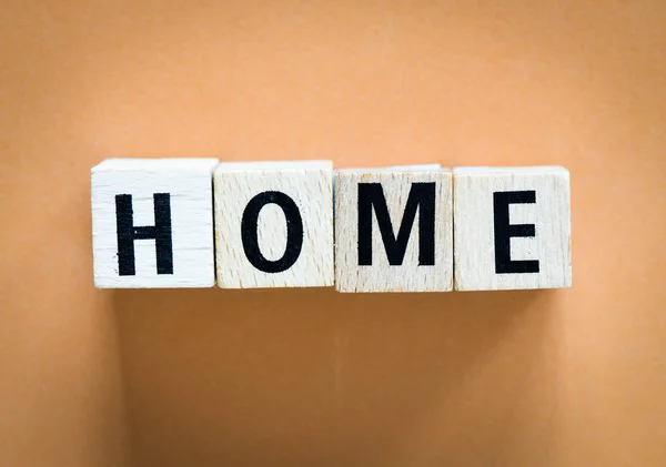 Home Concetto Testo Lettere Canti Dell Alfabeto Casa — Foto Stock