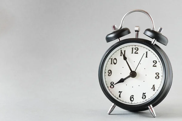 Close View Retro Alarm Clock Grey Background — Stock Photo, Image